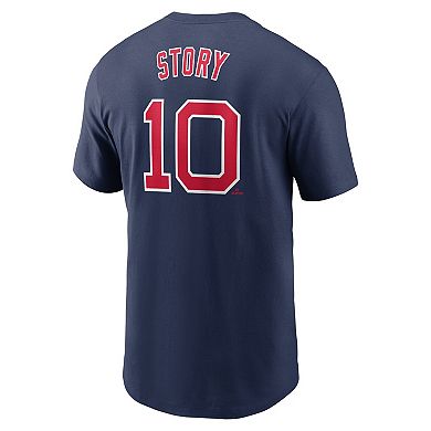 Men's Nike Trevor Story Navy Boston Red Sox Fuse Name & Number T-Shirt