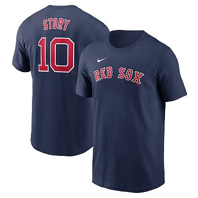 Men's Nike Trevor Story Navy Boston Red Sox Fuse Name & Number T-Shirt