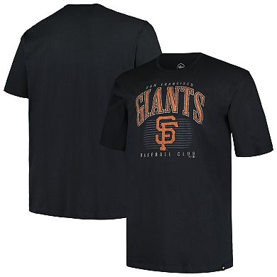 Men's '47 Black San Francisco Giants Big & Tall Double Header T-Shirt