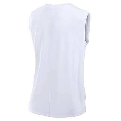 Women's Fanatics Signature White Detroit Lions Studio Gym Tank Top