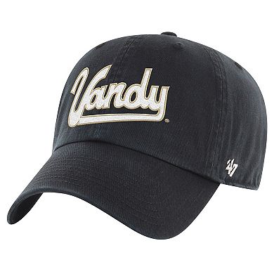 Men's '47 Black Vanderbilt Commodores Clean Up Adjustable Hat