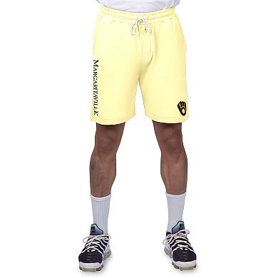 Men's Margaritaville Yellow Milwaukee Brewers Peached French Terry Shorts