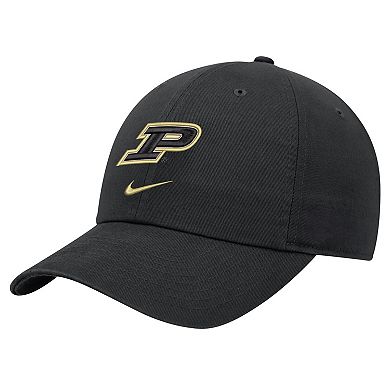 Men's Nike Black Purdue Boilermakers 2024 Sideline Club Adjustable Hat