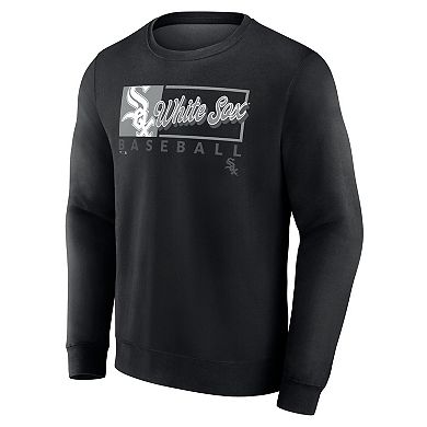 Men's Fanatics Black Chicago White Sox Focus Fleece Pullover Sweatshirt