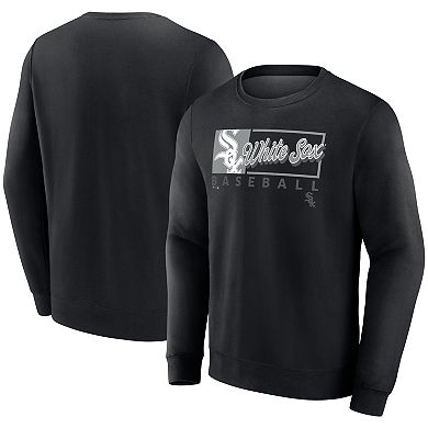 Men's Fanatics Black Chicago White Sox Focus Fleece Pullover Sweatshirt