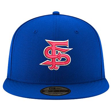 Men's New Era Royal Fresno State Bulldogs Team 9FIFTY Snapback Hat