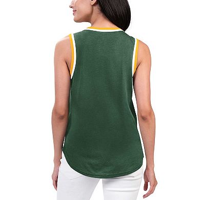 Women's G-III 4Her by Carl Banks Green Oakland Athletics Strategy Tank Top