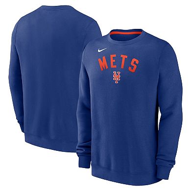 Men's Nike Royal New York Mets Classic Fleece Performance Pullover Sweatshirt