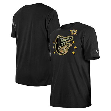 Men's New Era Black Baltimore Orioles 2024 Armed Forces Day T-Shirt
