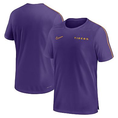 Men's Nike Purple LSU Tigers 2024 Sideline Coach Performance Top