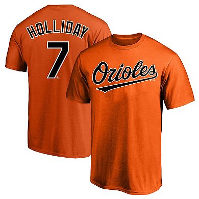 Men's Jackson Holliday Orange Baltimore Orioles Big & Tall Name & Number T-Shirt