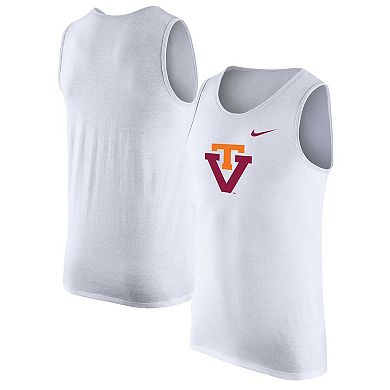 Men's Nike White Virginia Tech Hokies Vintage Logo Performance Tank Top