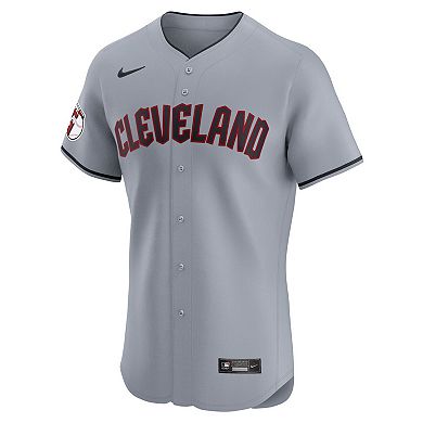 Men's Nike Gray Cleveland Guardians Road 2024 Jackie Robinson Day Elite Jersey