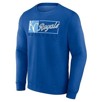 Men's Fanatics Royal Kansas City Royals Focus Fleece Pullover Sweatshirt