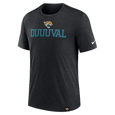 Men's Nike Heather Black Jacksonville Jaguars Blitz Tri-Blend T-Shirt