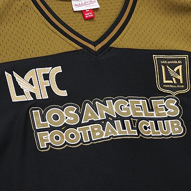 Men's Mitchell & Ness Gold LAFC Stateside V-Neck Long Sleeve Jersey
