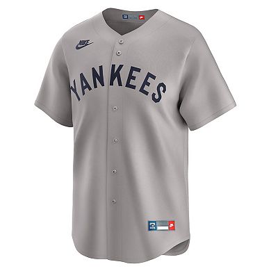 Men's Nike Gray New York Yankees Cooperstown Collection Limited Jersey
