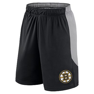 Men's Fanatics Black Boston Bruins Go Hard Shorts