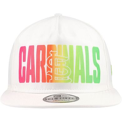 Men's New Era White St. Louis Cardinals Spring Spectrum Golfer Snapback Hat
