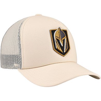 Men's Mitchell & Ness Cream Vegas Golden Knights Foam Front Trucker Adjustable Hat