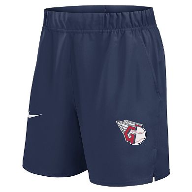 Men's Nike Navy Cleveland Guardians Woven Victory Performance Shorts