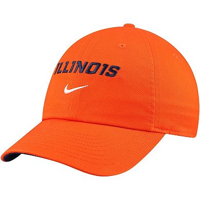 Men's Nike Orange Illinois Fighting Illini 2024 Sideline Club Adjustable Hat
