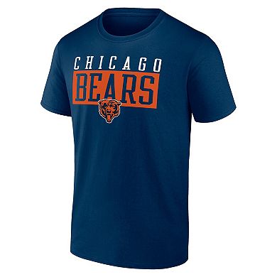 Men's Fanatics Navy Chicago Bears Head to Beat T-Shirt