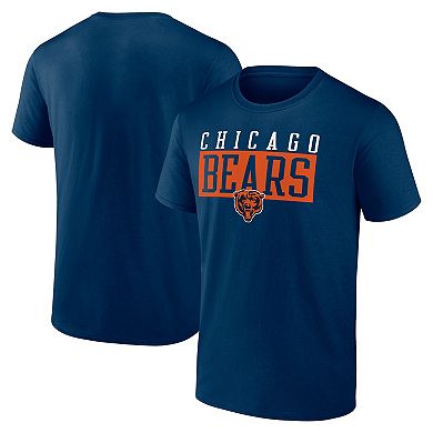 Men's Fanatics Navy Chicago Bears Head to Beat T-Shirt