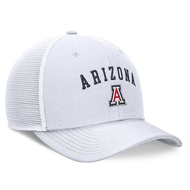 Men's Nike White Arizona Wildcats Letter & Logo Trucker Adjustable Hat