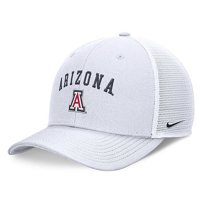 Men's Nike White Arizona Wildcats Letter & Logo Trucker Adjustable Hat