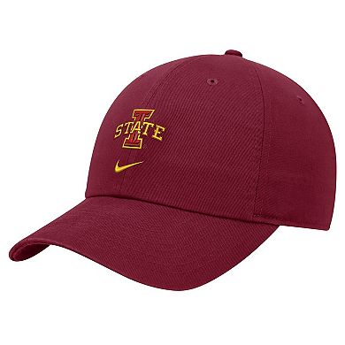 Men's Nike Cardinal Iowa State Cyclones 2024 Sideline Club Adjustable Hat