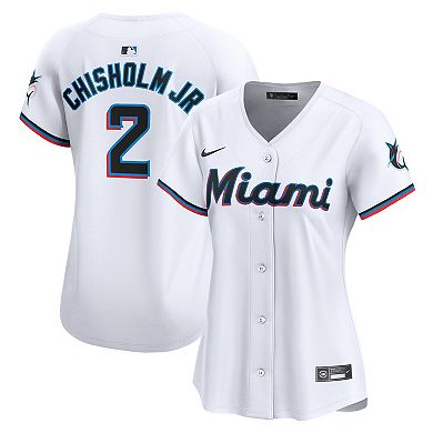 Women's Nike Jazz Chisholm Jr. White Miami Marlins Home Limited Player Jersey