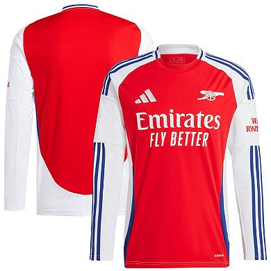 Men's adidas  Red Arsenal 2024/25 Home Long Sleeve Replica Jersey