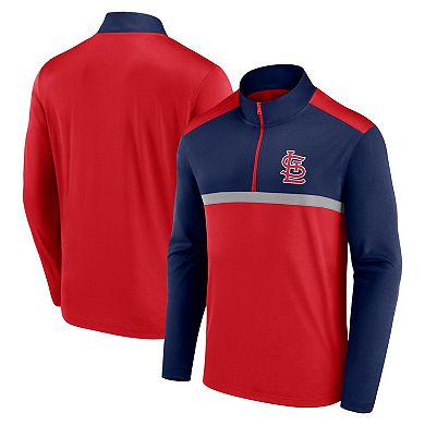 Men's Fanatics Red St. Louis Cardinals Unstoppable Quarter-Zip Top