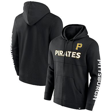 Men's Fanatics Black Pittsburgh Pirates Ace Hoodie Full-Zip Sweatshirt