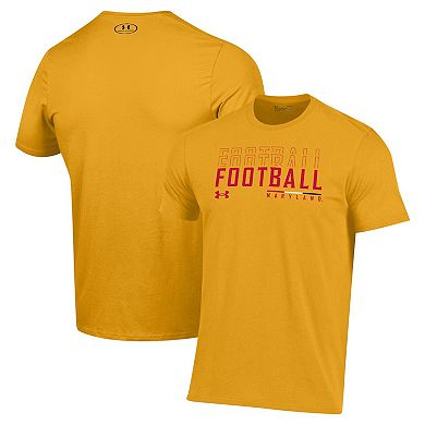 Men's Under Armour Gold Maryland Terrapins 2024 Sideline Football Performance T-Shirt