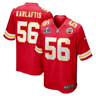 Men's Nike George Karlaftis Red Kansas City Chiefs Super Bowl LVIII Game Jersey