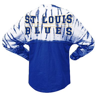 Unisex Spirit Jersey Blue St. Louis Blues Crystal Half Dye Long Sleeve T-Shirt