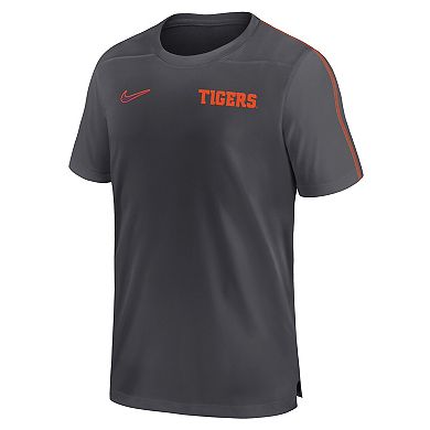 Men's Nike Anthracite Clemson Tigers 2024 Sideline Coach Performance Top