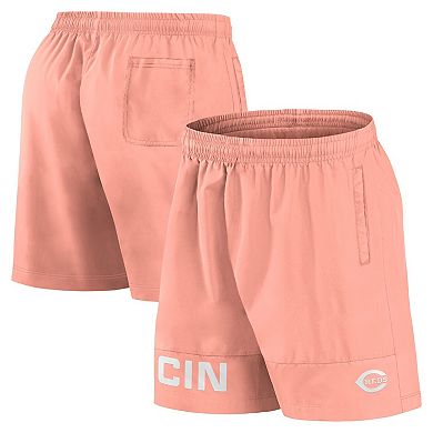 Men's Fanatics Signature Coral Cincinnati Reds Elements Swim Shorts