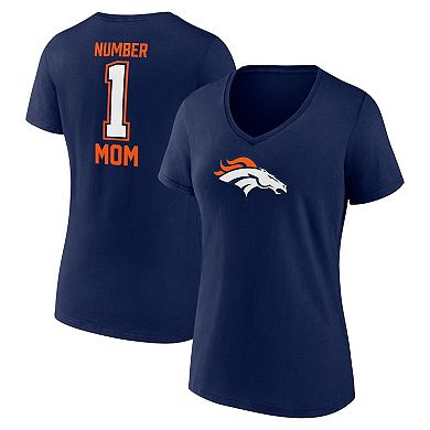 Women's Fanatics Navy Denver Broncos Mother's Day V-Neck T-Shirt