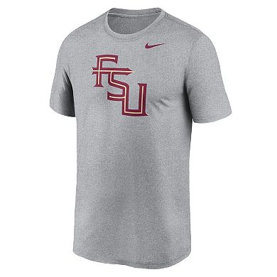 Men's Nike Heather Gray Florida State Seminoles Primetime Legend Alternate Logo T-Shirt