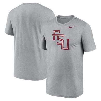 Men's Nike Heather Gray Florida State Seminoles Primetime Legend Alternate Logo T-Shirt