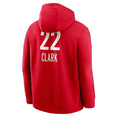 Unisex Nike Caitlin Clark Red Indiana Fever 2024 WNBA Draft Player Name & Number Pullover Hoodie