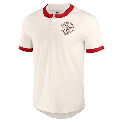Men's Darius Rucker Collection by Fanatics White Philadelphia Phillies Henley Raglan T-Shirt