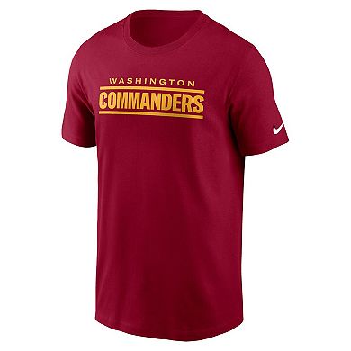 Men's Nike Burgundy Washington Commanders Primetime Wordmark Essential T-Shirt