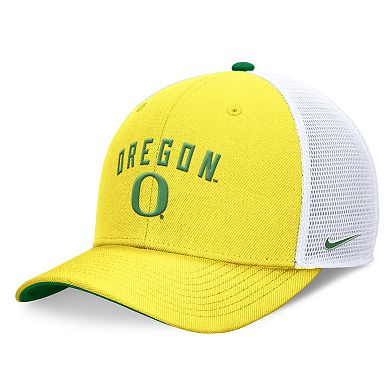 Men's Nike Yellow Oregon Ducks Letter & Logo Trucker Adjustable Hat
