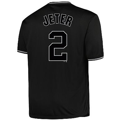 Men's Profile Derek Jeter Black New York Yankees Big & Tall Pop Fashion Player Jersey