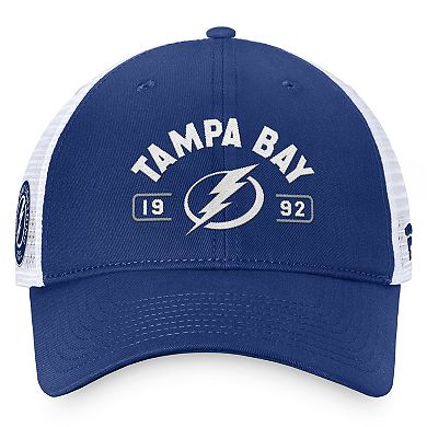 Men's Fanatics Blue/White Tampa Bay Lightning Free Kick Trucker Adjustable Hat