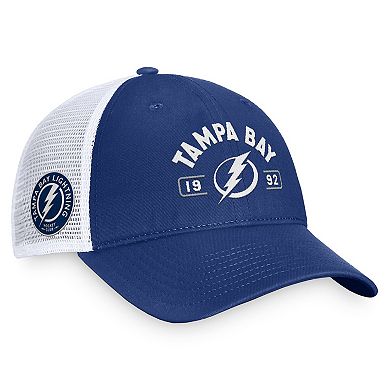 Men's Fanatics Blue/White Tampa Bay Lightning Free Kick Trucker Adjustable Hat